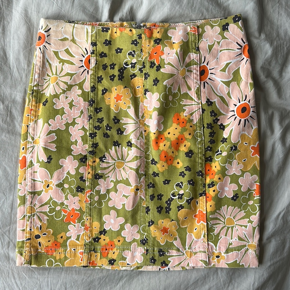 Boho Floral Free People Mini Skirt